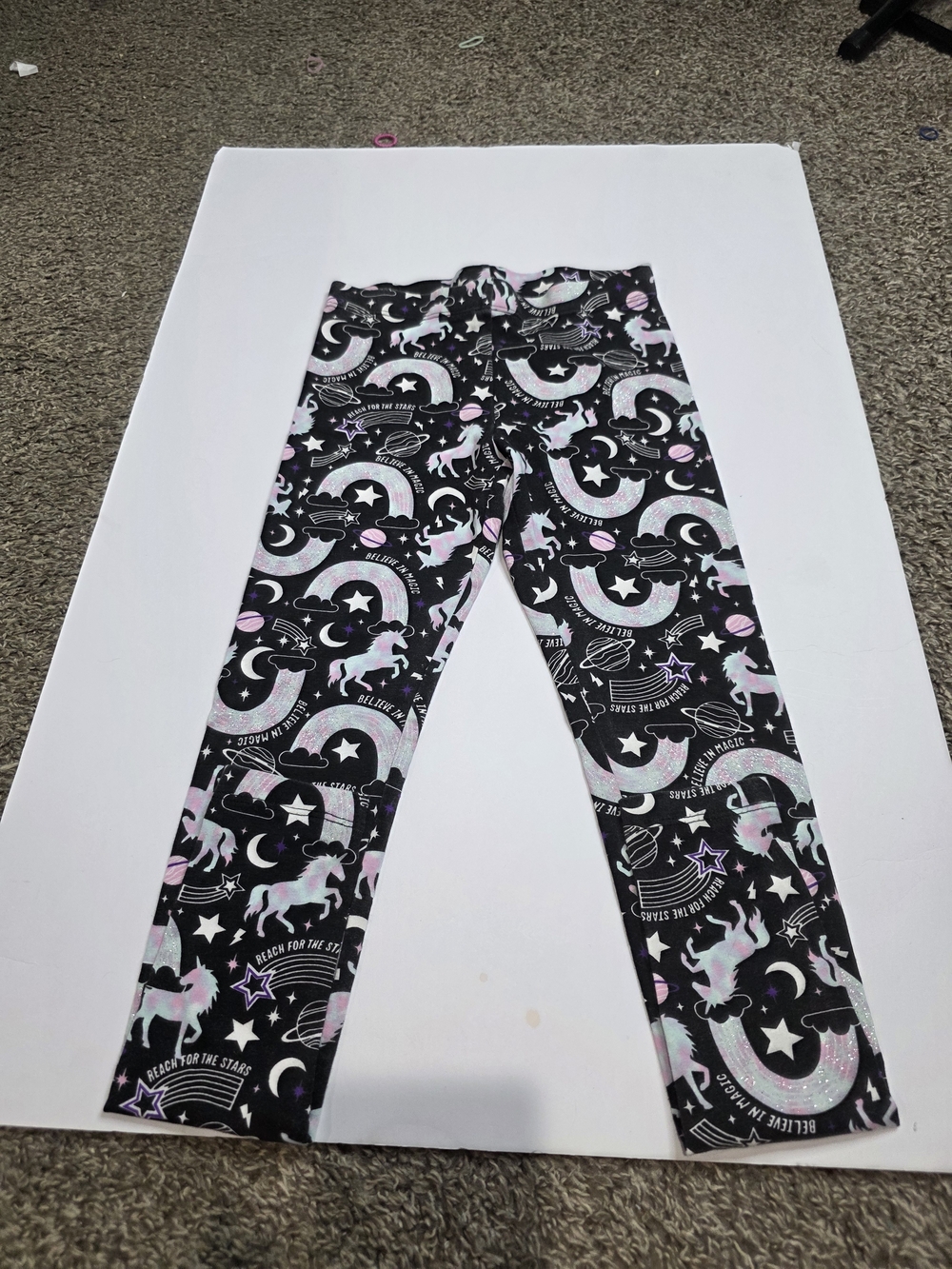 Wondershop Black Unicorn & Moon Print Pajama Bottoms with Pink and Mint Accents